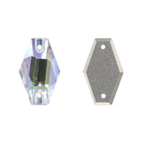 Crystal Transmission Hexagon Shape High Quality Glass Sew-on Rhinestones WholesaleRhinestone